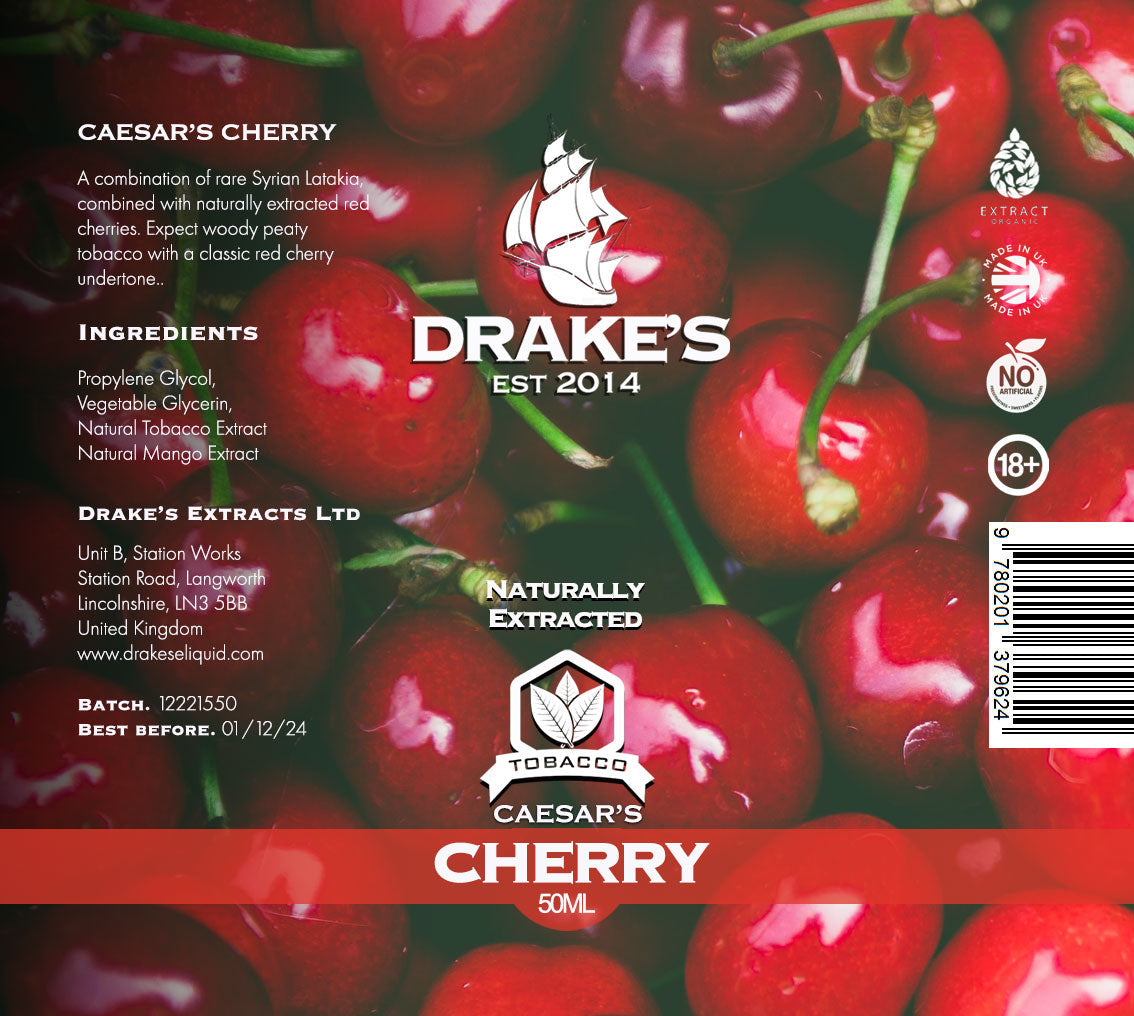 Caesar's Cherry Tobacco Vape Juice Caesar's Cherry Tobacco Vape Juice