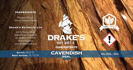 Cavendish Blend Concentrate Drake's E-Liquid