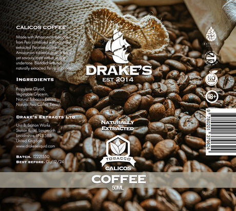 Calico's Coffee Tobacco E-liquid Drake's E-Liquid