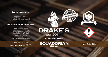 Ecuadorian Seco Concentrate Drake's E-Liquid