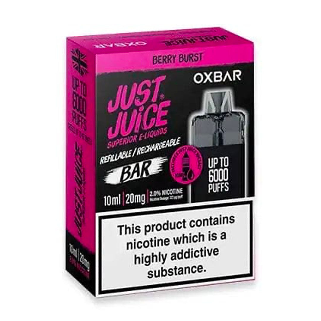 Just Juice Oxbar RDD Rechargeable Disposable Vape Kit By Oxva Prime Vapes UK