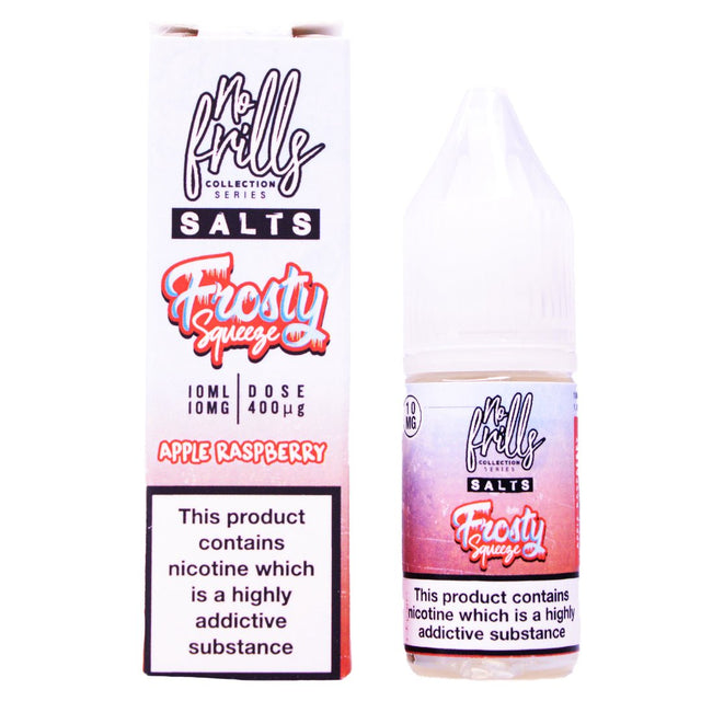 Apple Raspberry 10ml Nic Salt E-Liquid by No Frills Frosty Squeeze - A Refreshing Fruit Fusion Prime Vapes UK