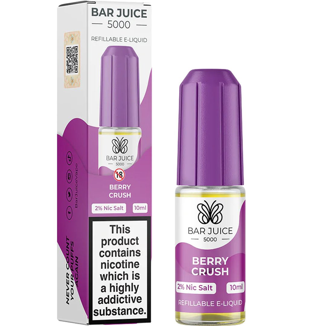 Berry Crush 10ml Nic Salt E-liquid By Bar Juice 5000 Prime Vapes UK