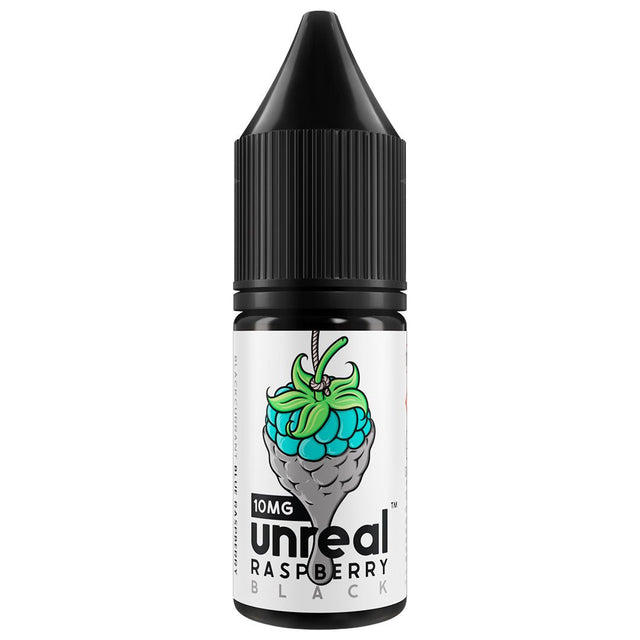 Black 10ml Nic Salt E-liquid By Unreal Raspberry Unreal Raspberry