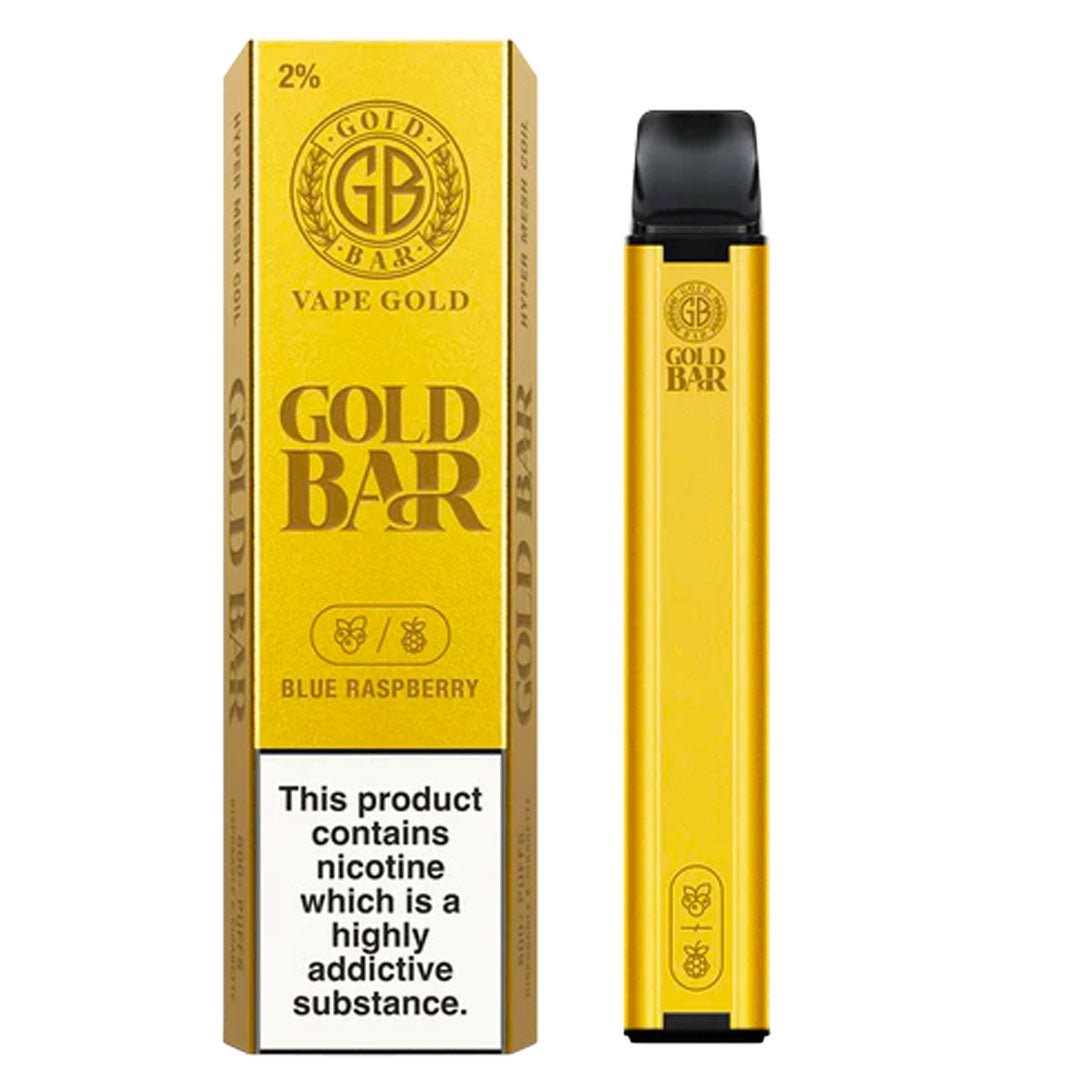 Blue Raspberry Disposable Vape by Gold Bar Gold Bar