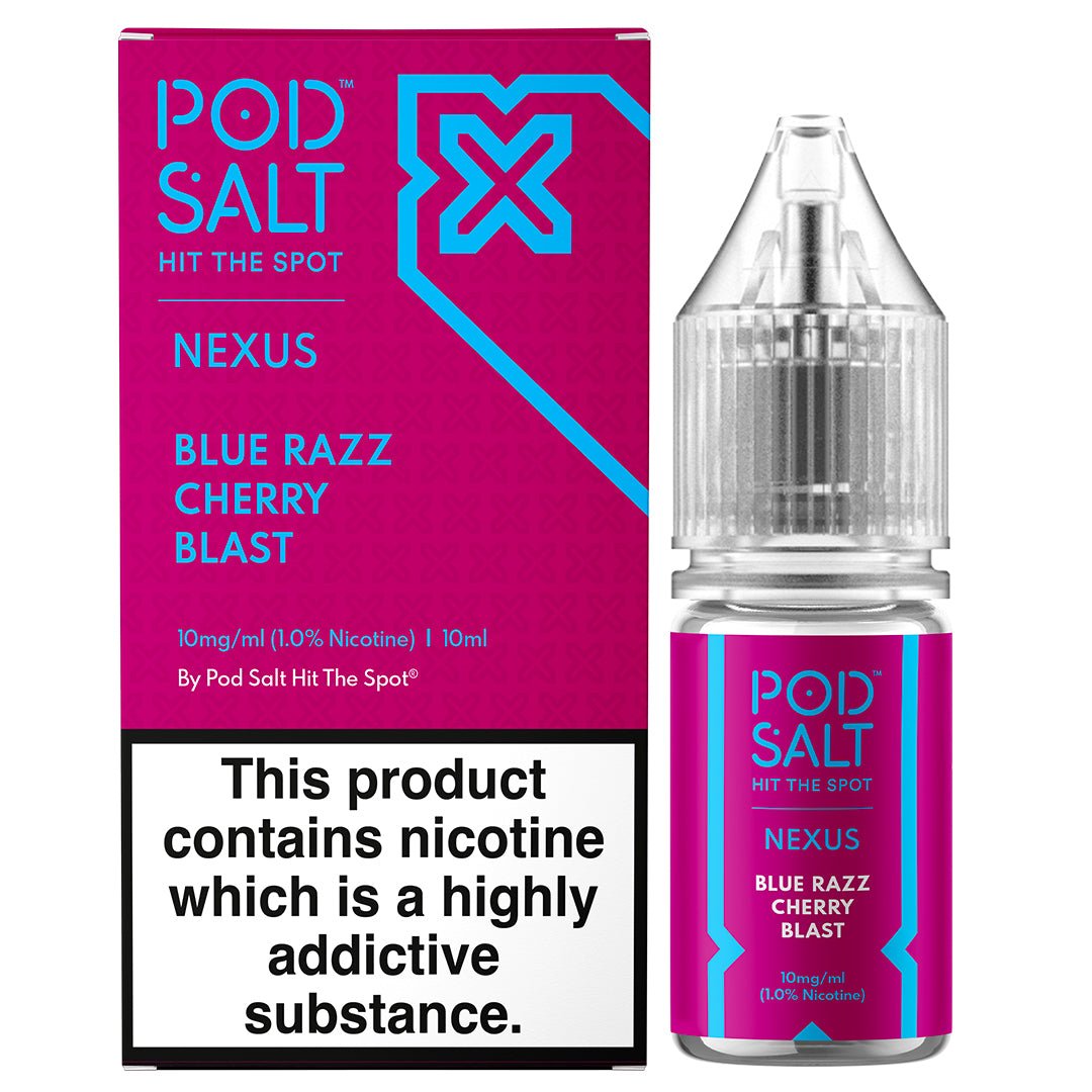 Blue Razz Cherry Blast 10ml Nic Salt By Pod Salt Nexus Pod Salt Nexus