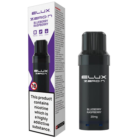 Blueberry Raspberry Zero N Pre-filled Pods By Elux - Prime Vapes UK