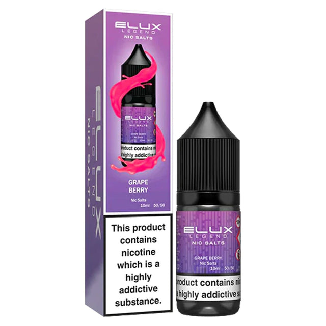 Grape Berry 10ml Nic Salt E-liquid By Elux Legend - Prime Vapes UK