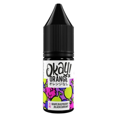 Grape Raspberry Blackcurrant 10ml Nic Salt E-liquid By Okay Orange Okay Orange