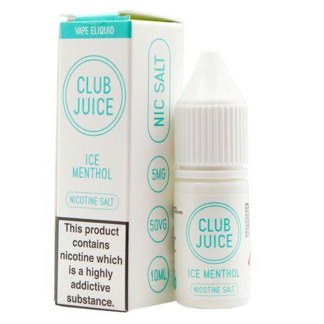 Ice Menthol 10ml Nic Salt By Club Juice - Prime Vapes UK