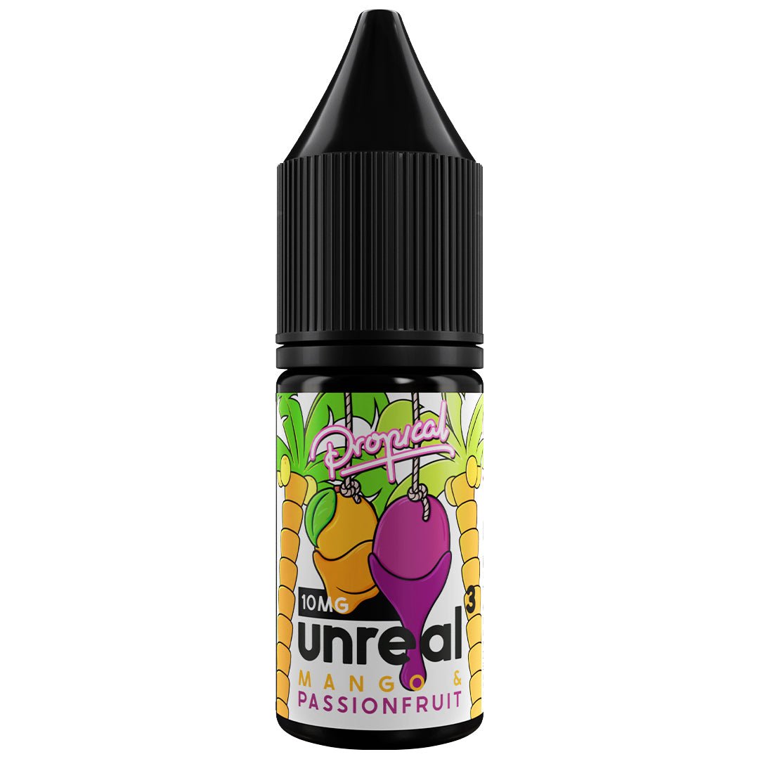 Mango & Passionfruit 10ml Nic Salt E-liquid By Unreal 3 Prime Vapes UK