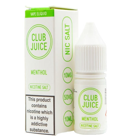 Menthol 10ml Nic Salt By Club Juice - Prime Vapes UK