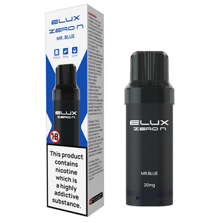 Mr Blue Zero N Pre-filled Pods By Elux - Prime Vapes UK