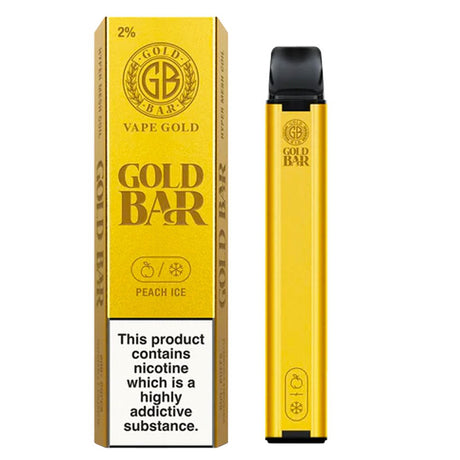 Peach Ice Disposable Vape by Gold Bar Gold Bar