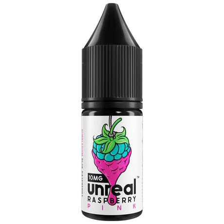 Pink 10ml Nic Salt E-liquid By Unreal Raspberry Unreal Raspberry