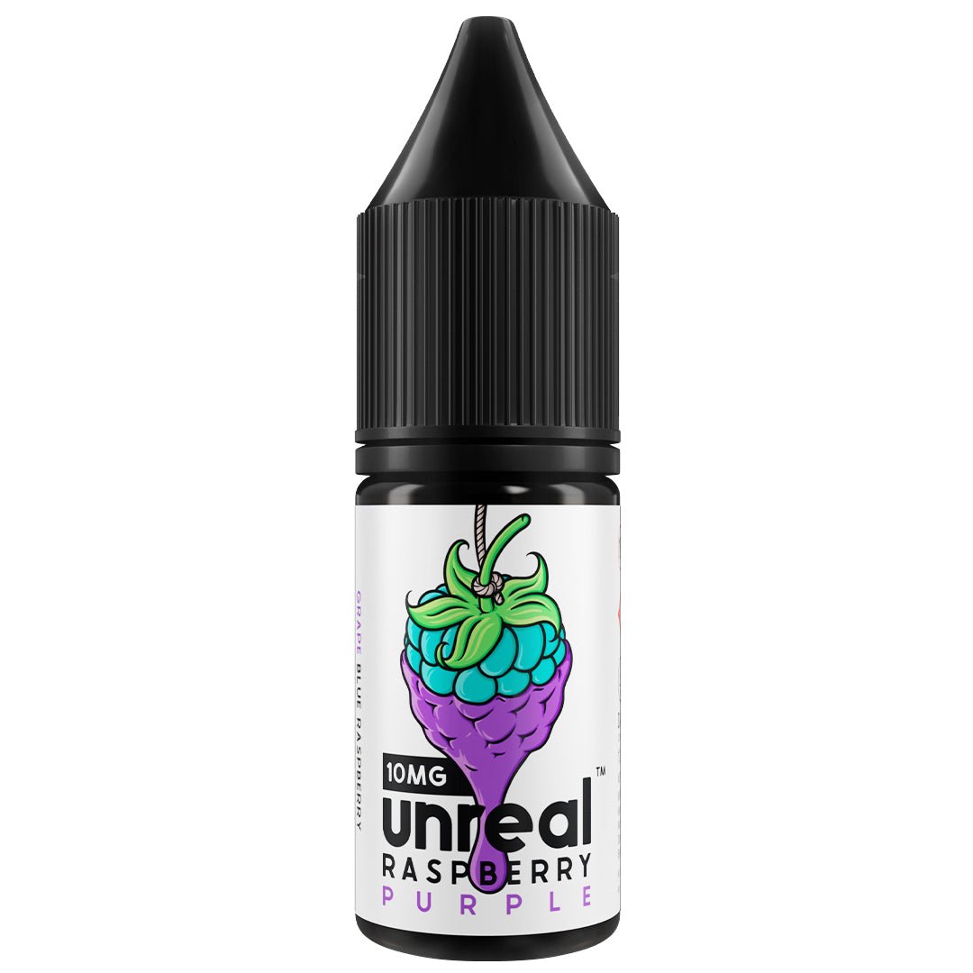 Purple 10ml Nic Salt E-liquid By Unreal Raspberry Prime Vapes UK