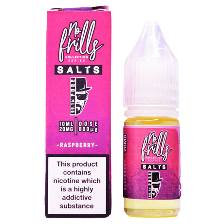 Raspberry 10ml Nic Salt By No Frills 99.1% Pure Prime Vapes UK