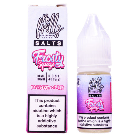 Raspberry Cooler 10ml Nic Salt By No Frills Frosty Squeeze Prime Vapes UK