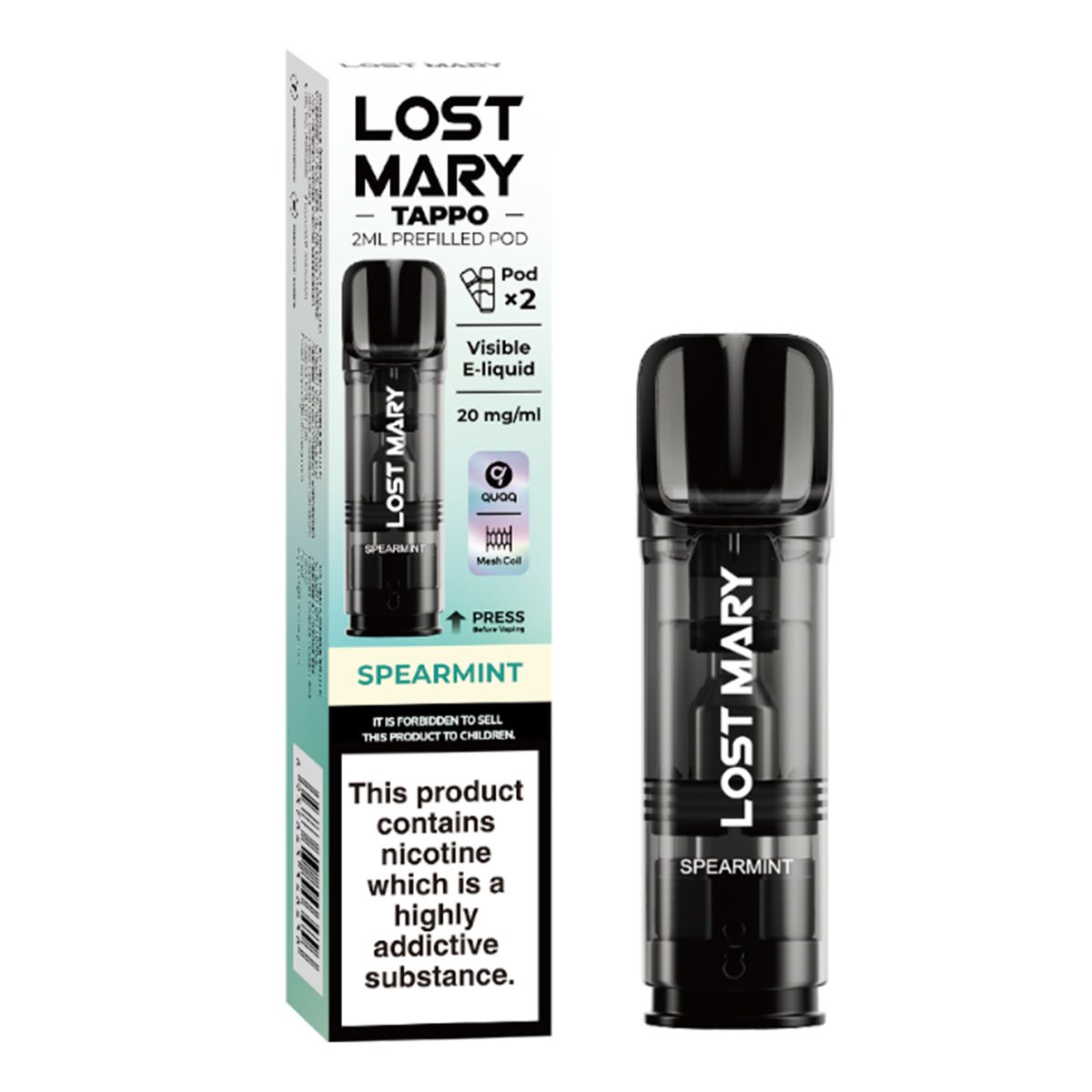 Spearmint Tappo Pre-filled Pod by Lost Mary - Prime Vapes UK
