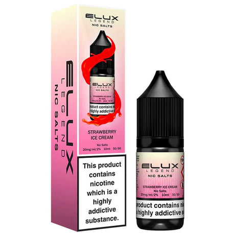 Strawberry Ice Cream 10ml Nic Salt E-liquid By Elux Legend - Prime Vapes UK