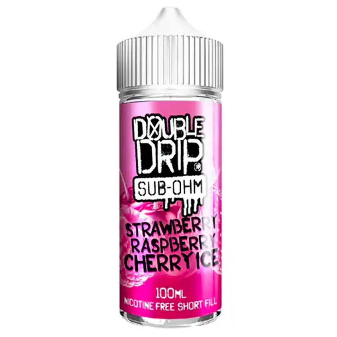 Strawberry Raspberry Cherry Ice 100ml Shortfill By Double Drip - Prime Vapes UK