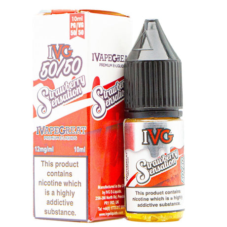 Strawberry Sensation 10ml E Liquid By IVG Prime Vapes UK