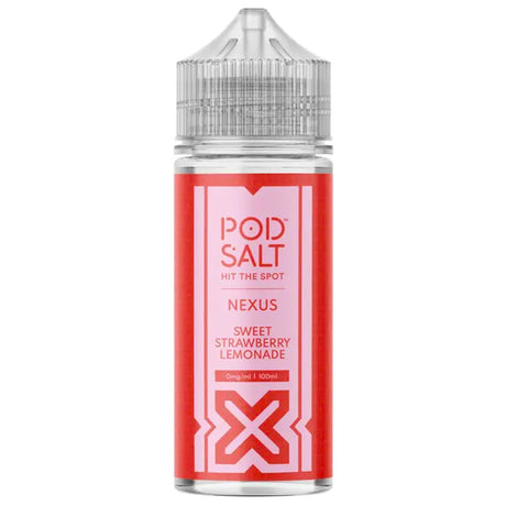Sweet Strawberry Lemonade 100ml Shortfill By Pod Salt Nexus Pod Salt Nexus