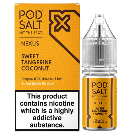 Sweet Tangerine Coconut 10ml Nic Salt By Pod Salt Nexus Pod Salt Nexus