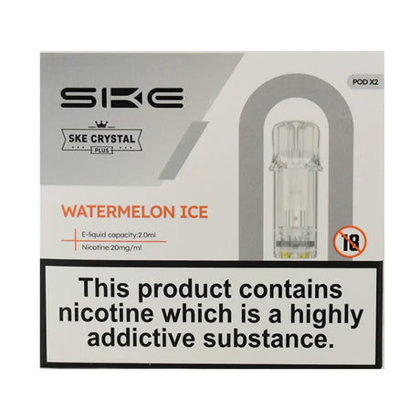 Watermelon Ice Crystal Plus Prefilled Pods by SKE Crystal Bar SKE Crystal Bar