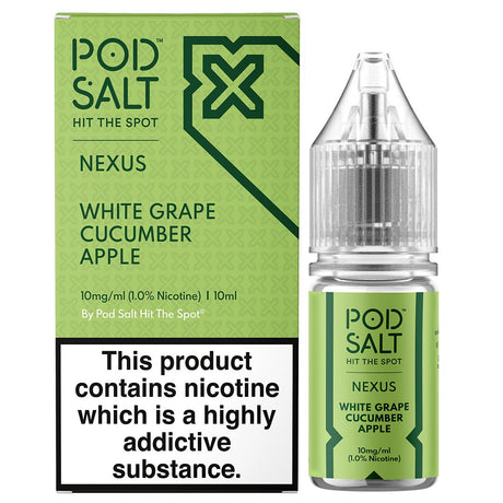 White Grape Cucumber Apple 10ml Nic Salt By Pod Salt Nexus Pod Salt Nexus