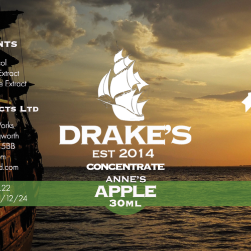 30ml-Apple Anne's Apple Tobacco E-liquid Flavour Concentrate Drake's E-Liquid