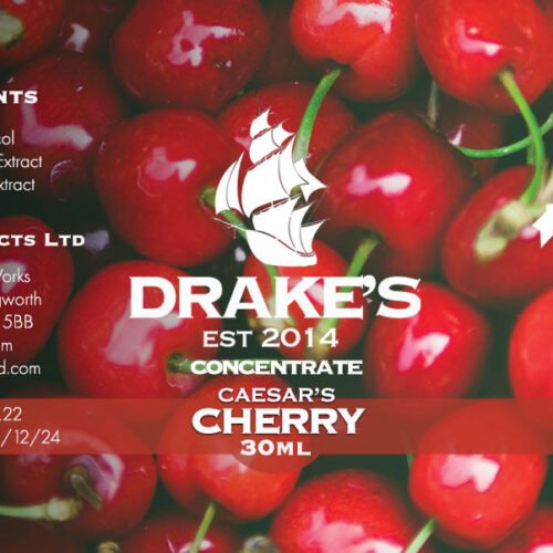 30ml-Cherry Caesar’s Cherry Concentrate Drake's E-Liquid