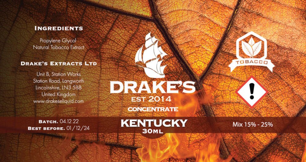 30ml-Kentucky FC Kentucky Concentrate Drake's E-Liquid