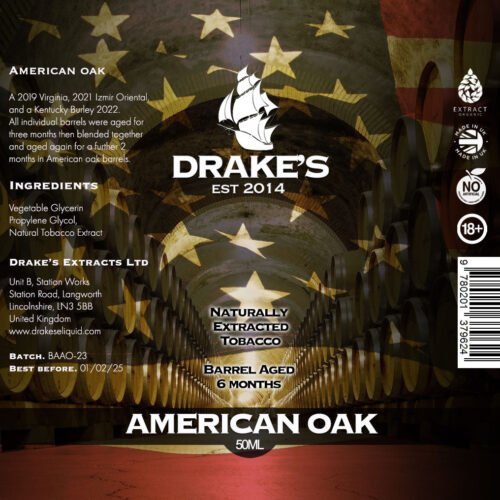 American Oak - Barrel Aged Tobacco E-liquid Drake's E-Liquid