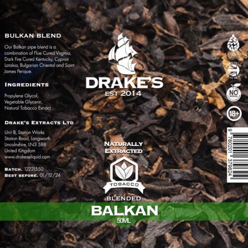 Balkan Tobacco Blend E-Liquid Drake's E-Liquid