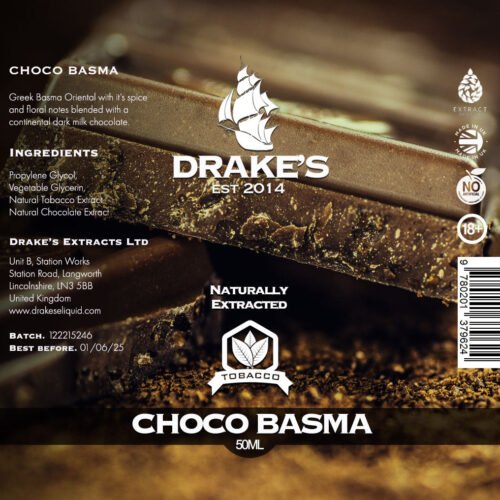 Choco Basma Tobacco E-liquid Drake's E-Liquid
