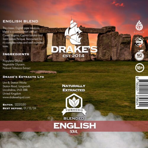 English Pipe Tobacco Blend E-liquid Drake's E-Liquid