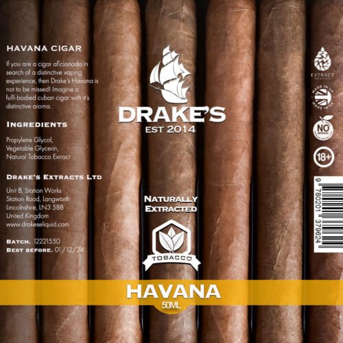 Cuban Havana Cigar E-liquid Drake's E-Liquid