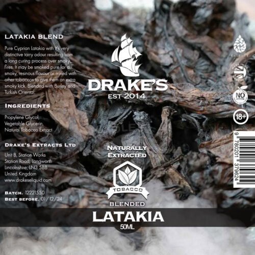 Latakia Pipe Tobacco E-liquid Drake's E-Liquid