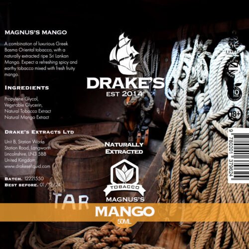 Magnus’s Mango Tobacco E liquid Drake's E-Liquid