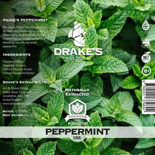 Paine’s Peppermint Tobacco E-liquid Drake's E-Liquid