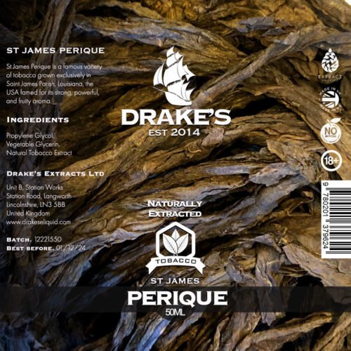 Saint James Perique E-liquid Drake's E-Liquid